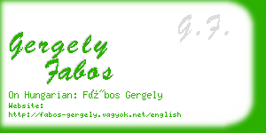 gergely fabos business card